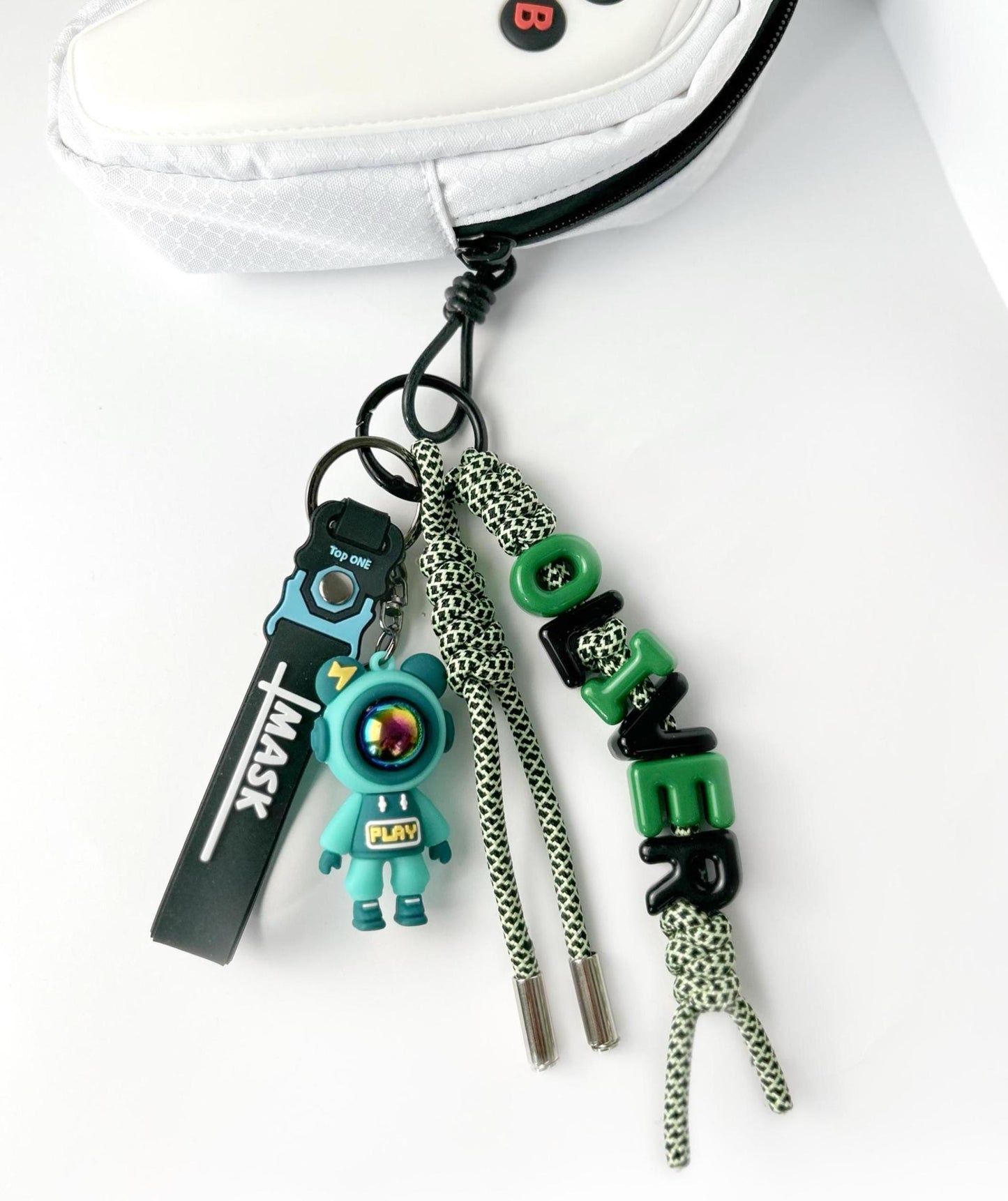 Personalized Astronaut Keychain, Custom Name Paracord Lanyard, Space Gift