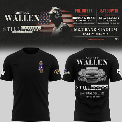 1.Special New Edition Baltimore Ravens x MW  Black Tshirt 2026
