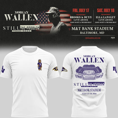 1.Special New Edition Baltimore Ravens x MW White Tshirt 2026
