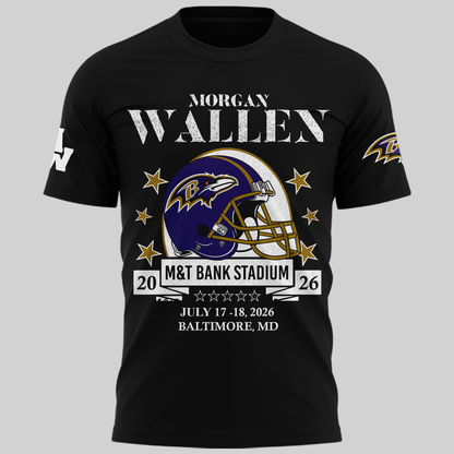 Exclusive Version Baltimore Ravens xMW  Black Tshirt 2026