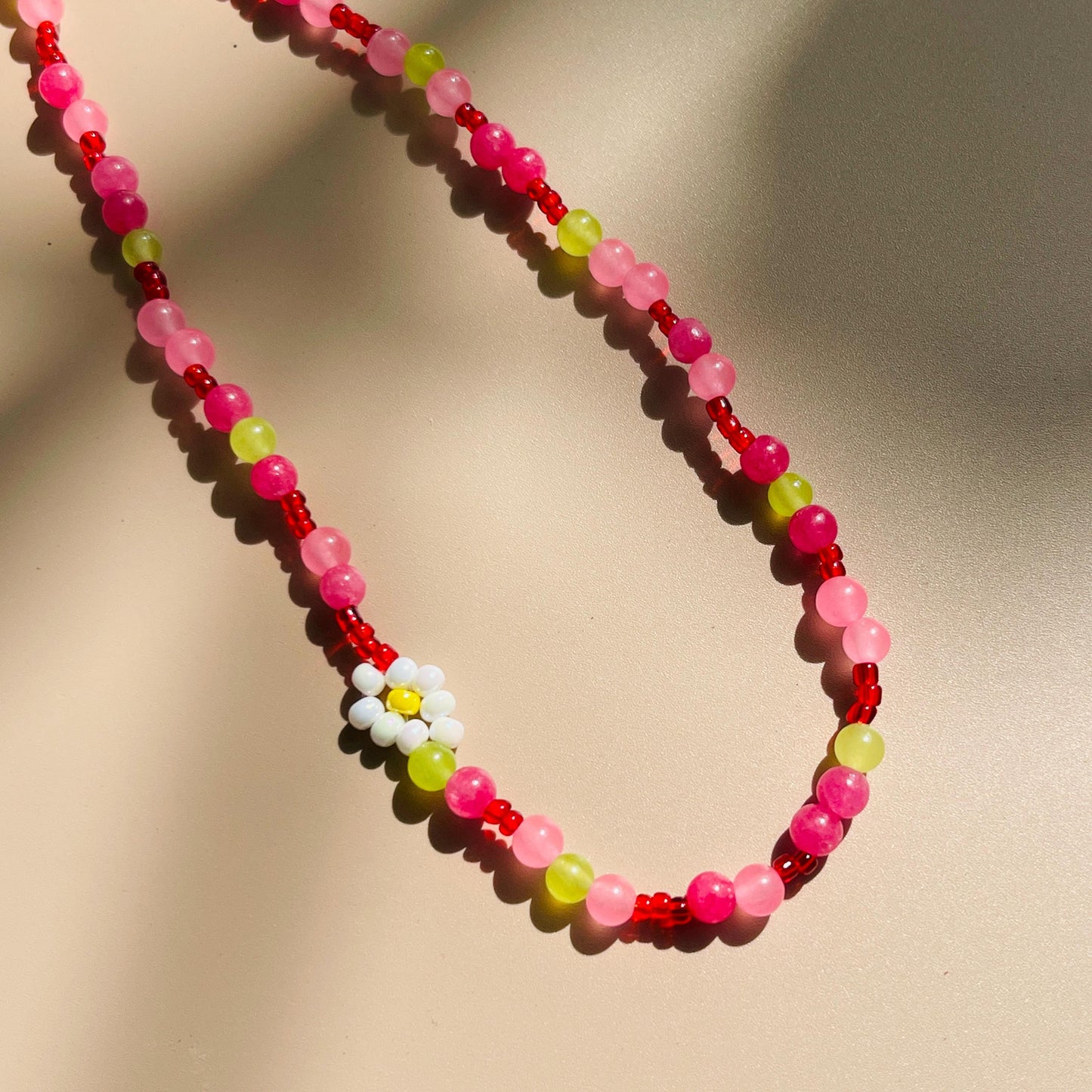 Handmade Strawberry Beaded Phone Charm Strap