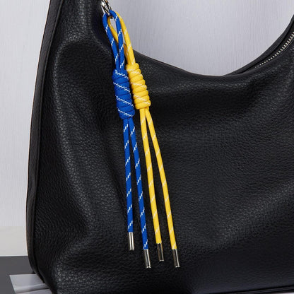 Braided Paracord Bag Charm with Metal Buckles