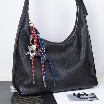 Custom Initial Paracord Bag Charm, Balloon Dog Accent