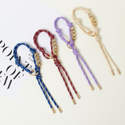 Personalized Rope Bag Charm, Custom Name Keychain, Handmade Paracord Accessory