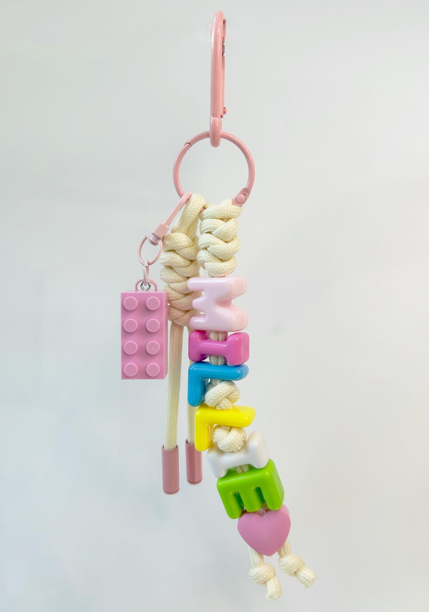 Personalized Brick Name Keychain Colorful Building Block Gift