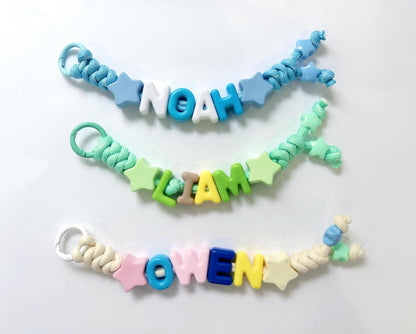 Personalized Beaded Name Keychain: Handmade Baby Backpack Charm
