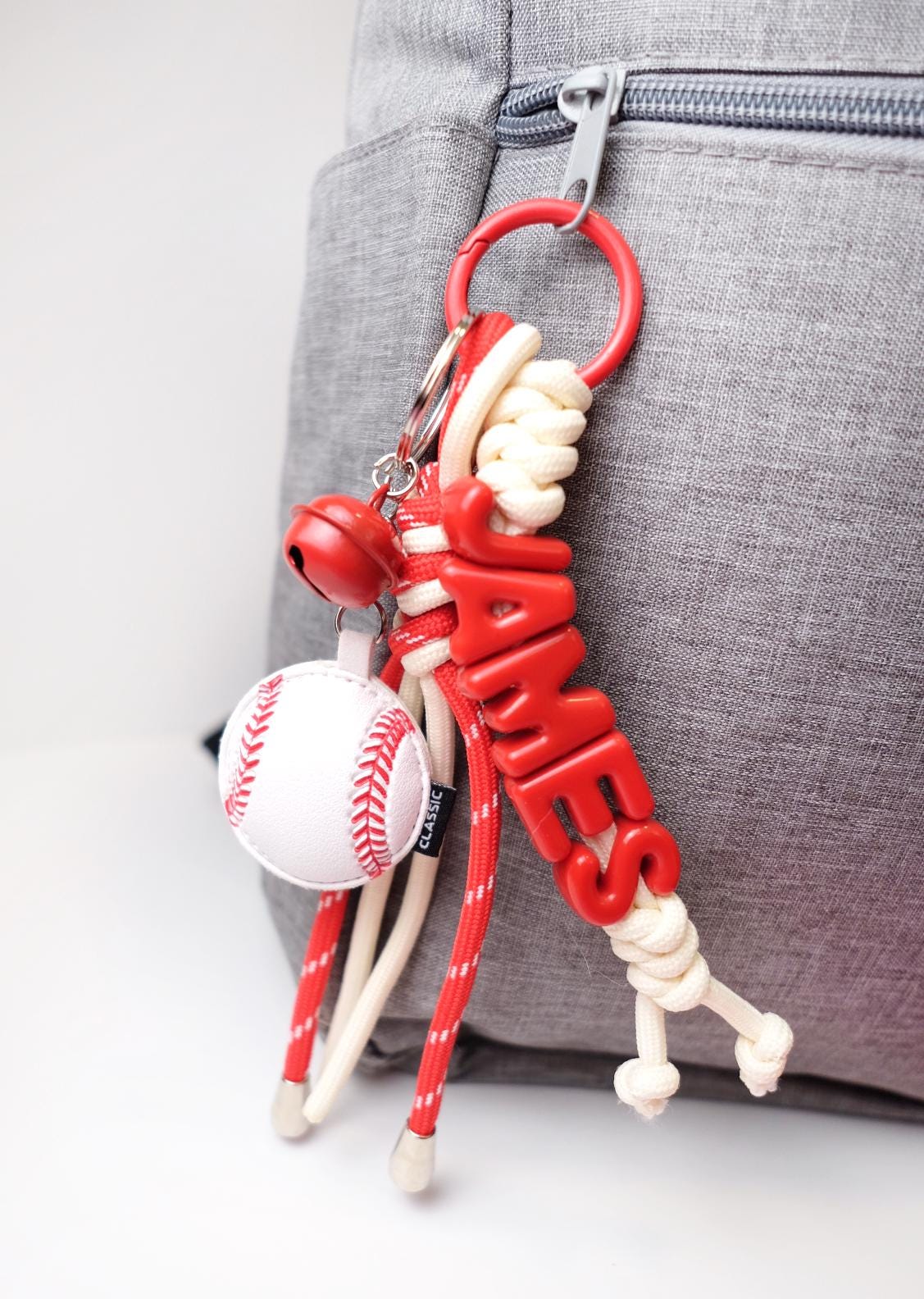 Personalized Sports Name Keychain Gift - Custom Name with Soccer Baseball Basketball
