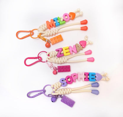 Personalized Brick Name Keychain Colorful Building Block Gift
