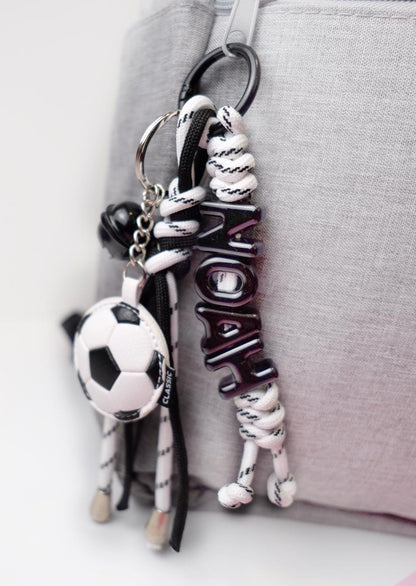 Personalized Sports Name Keychain Gift - Custom Name with Soccer Baseball Basketball