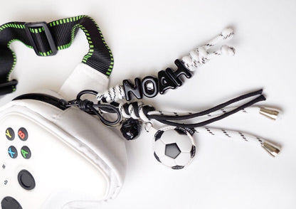 Personalized Sports Name Keychain Gift - Custom Name with Soccer Baseball Basketball