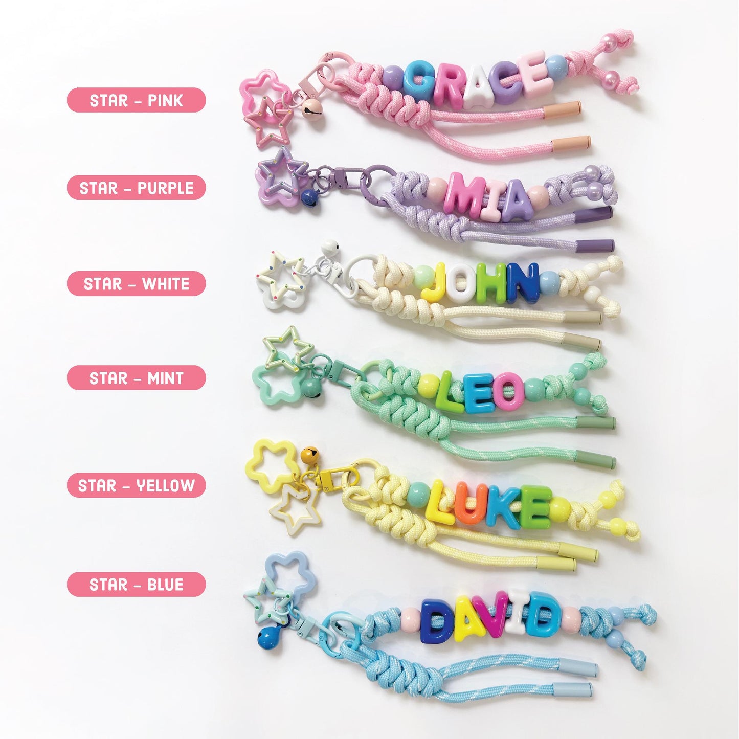 Personalized Beaded Name Keychain: Handmade Backpack Charm