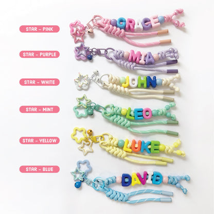 Personalized Beaded Name Keychain: Handmade Backpack Charm