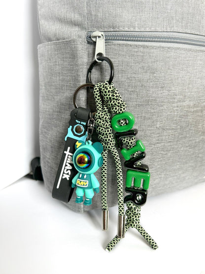 Personalized Astronaut Keychain, Custom Name Paracord Lanyard, Space Gift