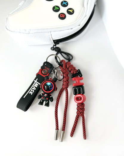 Personalized Astronaut Keychain, Custom Name Paracord Lanyard, Space Gift