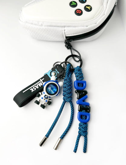 Personalized Astronaut Keychain, Custom Name Paracord Lanyard, Space Gift
