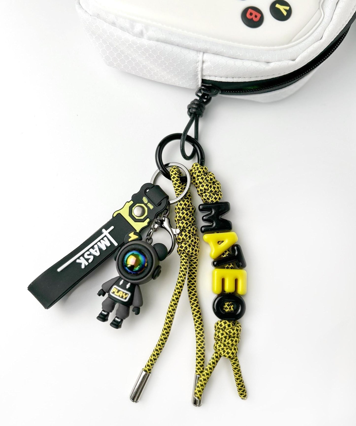 Personalized Astronaut Keychain, Custom Name Paracord Lanyard, Space Gift