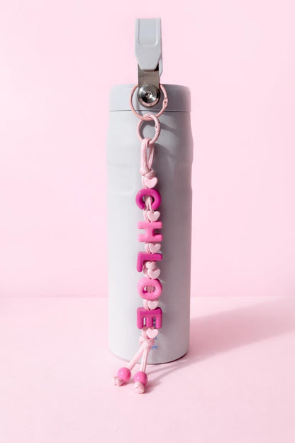 Personalized Beaded Name Keychain: Handmade Backpack Bag Charm
