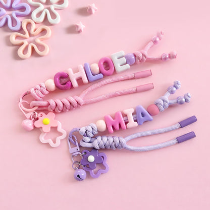 Personalized Beaded Name Keychain: Handmade Backpack Charm