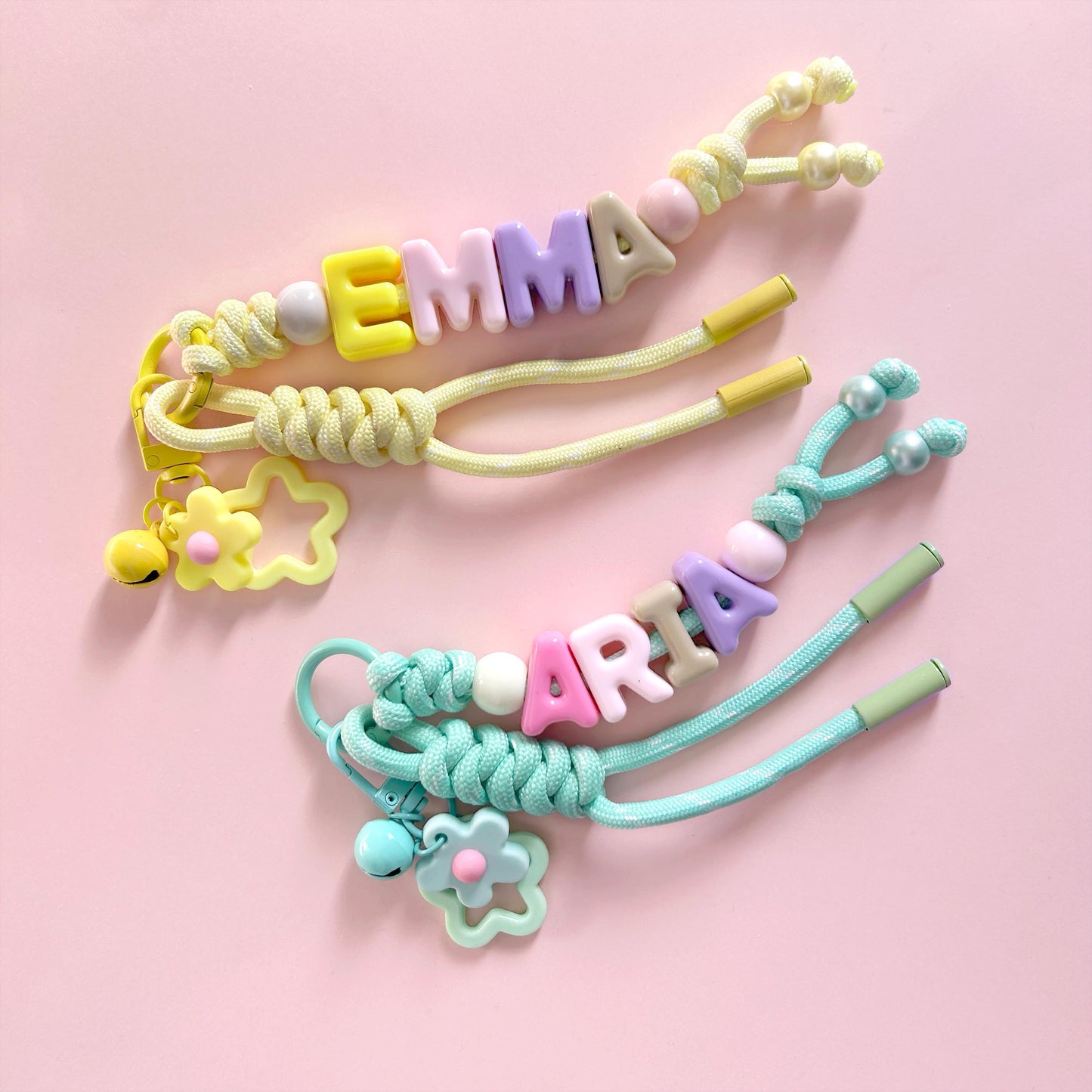 Personalized Beaded Name Keychain: Handmade Backpack Charm