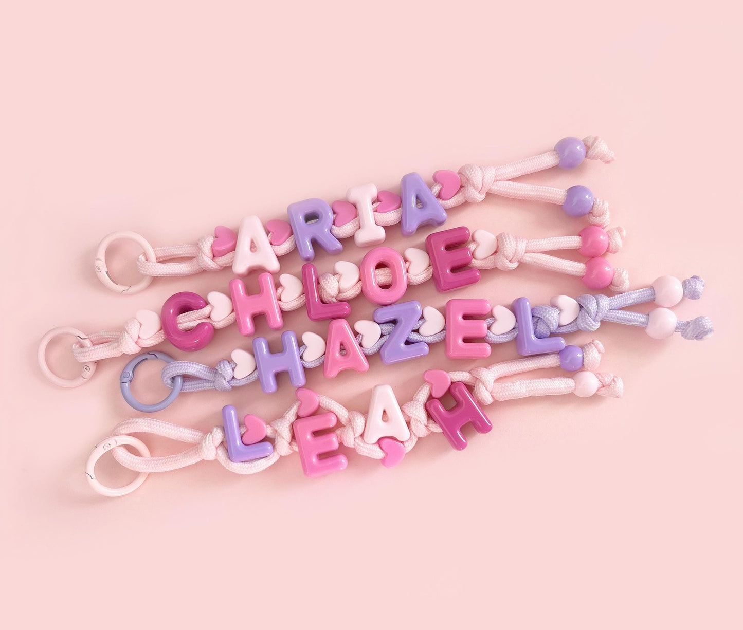 Personalized Beaded Name Keychain: Handmade Backpack Bag Charm