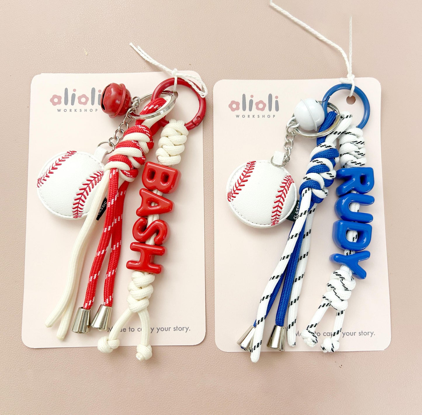 Personalized Sports Name Keychain Gift - Custom Name with Soccer Baseball Basketball