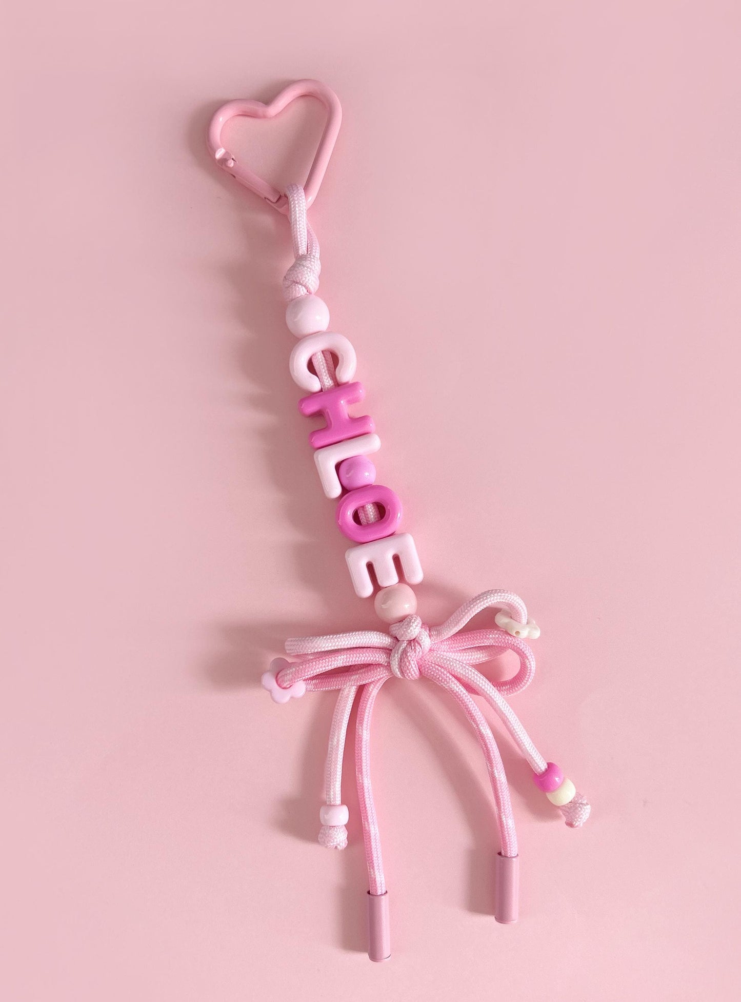Personalized Beaded Name Keychain: Custom School Bag Charm, Back to School