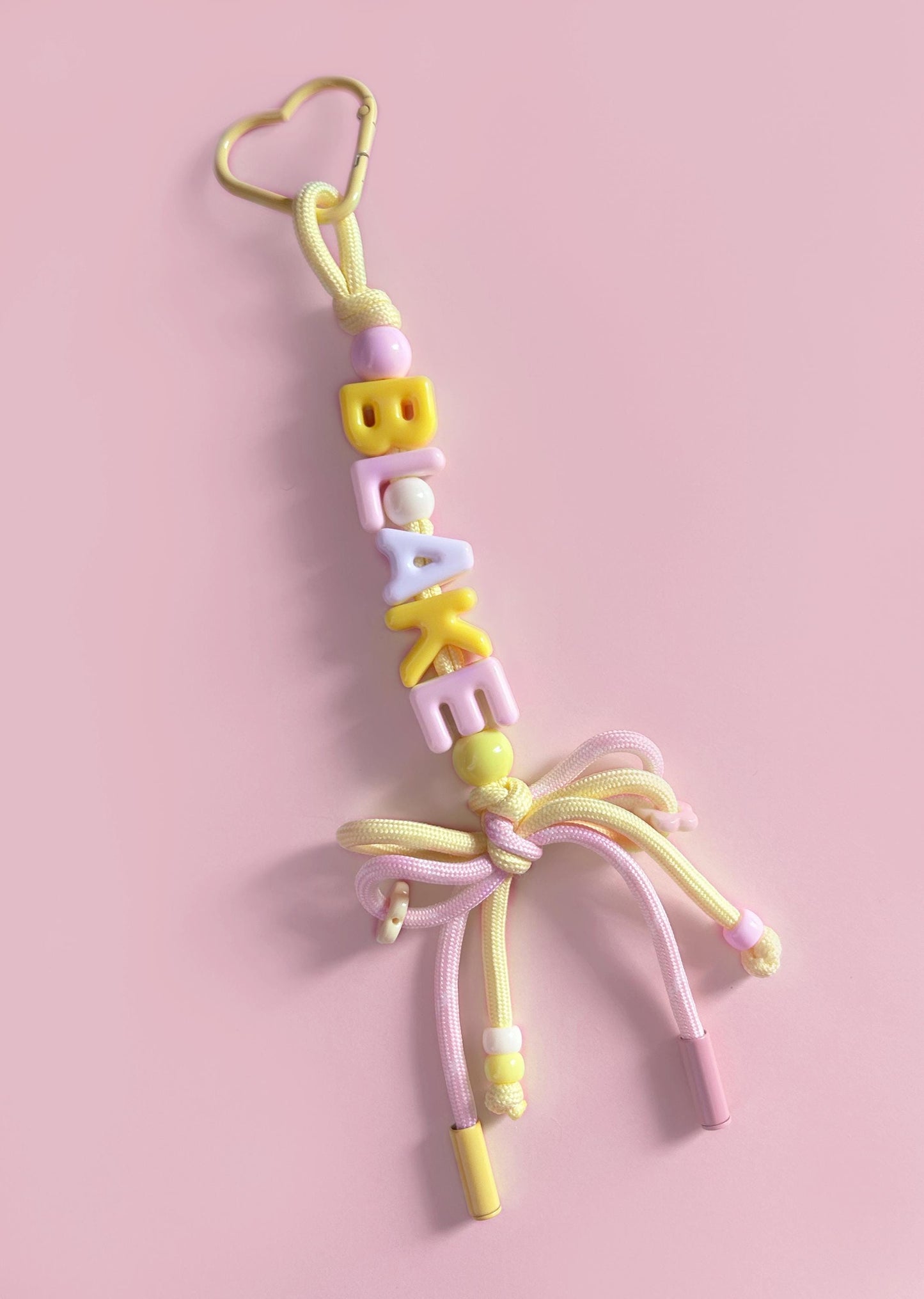 Personalized Beaded Name Keychain: Custom School Bag Charm, Back to School