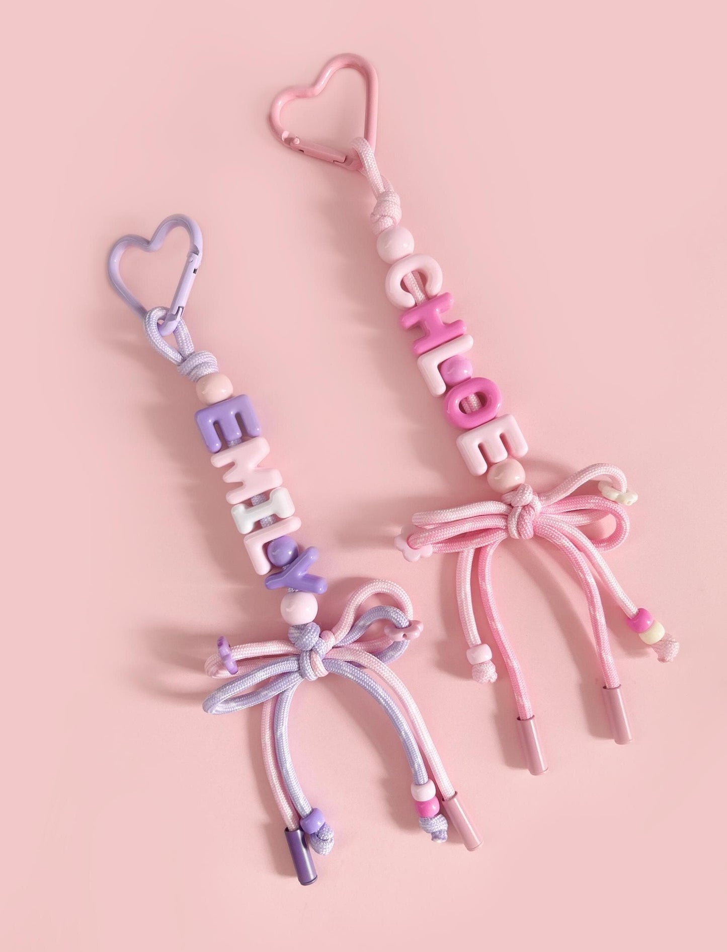 Personalized Beaded Name Keychain: Custom School Bag Charm, Back to School