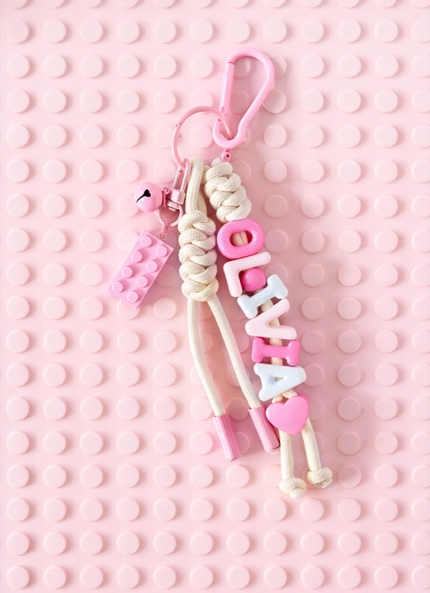 Personalized Brick Name Keychain Colorful Building Block Gift