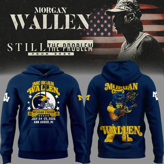 Hoodie MW  x Michigan Wolverines Football - Still The Problem Tour 2026 Hoodie