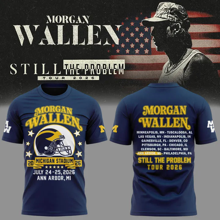 Limited Edition MW x Michigan Wolverines Football - Still The Problem Tour 2026 T-Shirt