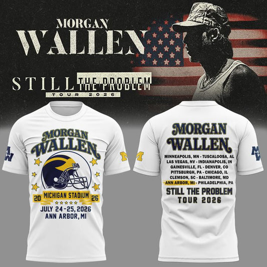 Limited Edition MW  x Michigan Wolverines Football - Still The Problem Tour 2026 T-Shirt