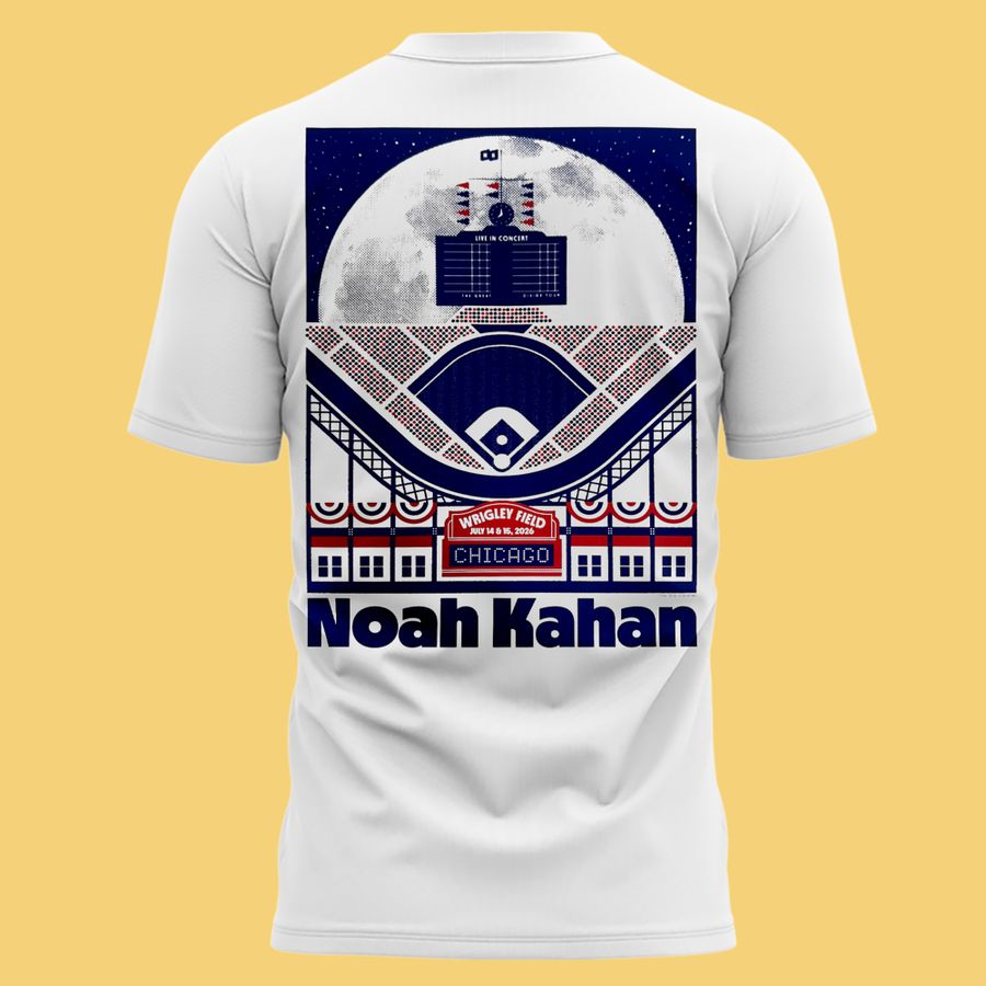 1. Noah Kahan's 'Great Divide Tour' coming to Chicago | Wrigley Field White Tee