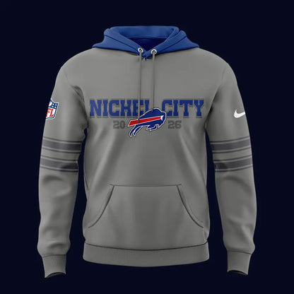 Gray Buffalo Bills Nickel City Game Hoodie
